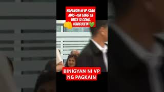 VP SARA BINIGYAN NG PAGKAIN SI CONG MARCOLETA care love duterte friendship [upl. by Dnomde]