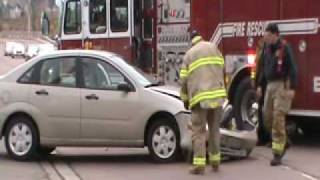 Moncton Fire responding to 2 vehicle Accident Lewisville rd [upl. by Hareenum]