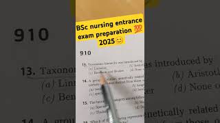 BSc nursing 🔥💯entrance 😊 exam 2025 nursing aptitude trendingshort video chandnimedico [upl. by Akienaj]