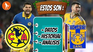 Estos son los datos del America vs Tigres hoy  Historial análisis y como vienen los equipos [upl. by Desimone463]