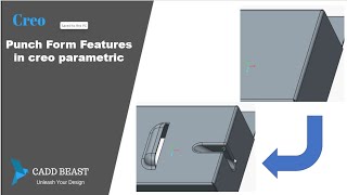 Punch Form Features in creo parametric [upl. by Lacim881]