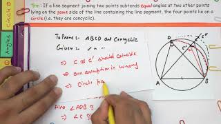 Theorem 99 Class 9  Ch 9  Circles  Line segment subtending equal angles and concyclic points [upl. by Furr]