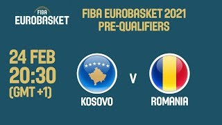 Kosovo v Romania  Full Game  FIBA EuroBasket 2021 PreQualifiers [upl. by Ellivro]