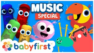 Music Special  Learn musical instruments  Fun Learning with Songs  Stories amp More  BabyFirst TV [upl. by Annelg474]