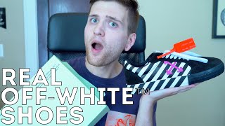 LEGIT OFFWHITE VULCANIZED SNEAKERS  How to tell  unboxing these luxe skateinspired shoes [upl. by Ennayr]