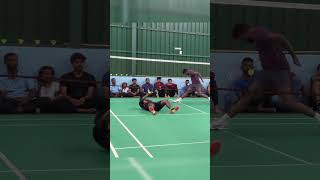 How Racquet Broken… Why He Fell Down  Badminton  Power Smash [upl. by Urson117]