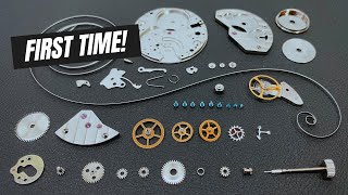 Disassembly and reassembly of a vintage simple mechanical watch manual winding  UNITAS  ETA 6497 [upl. by Steel13]