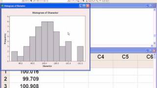 Creating a Simple Histogram in Minitab [upl. by Delano]