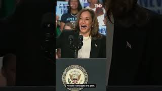 Kamala Harris mocks Donald Trumps quotconcepts of a planquot remark during Tuesdays debate [upl. by Child]