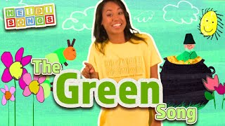 The GREEN Song  HeidiSongs Sing amp Spell Colors [upl. by Dedric]