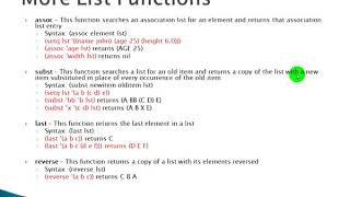 AutoLISP List Functions  Part 3 [upl. by Hauhsoj240]