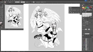 Angel and Demon  Vector Art  Adobe Illustrator  Line Art  3 [upl. by Oliviero]