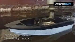 HDPE  boat GS4700 ProperBoats [upl. by Anerehs]