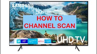 How to Scan For Channels Over the Air on a Samsung Smart TV [upl. by Nazler]