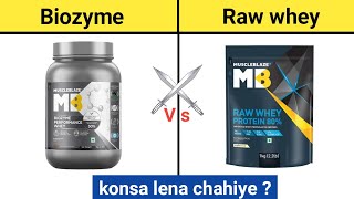 Muscleblaze biozyme whey protein vs Raw whey in hindi [upl. by Akinod884]