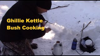 WINTER BUSH COOKING with the GHILLIE KETTLE [upl. by Cutlor327]