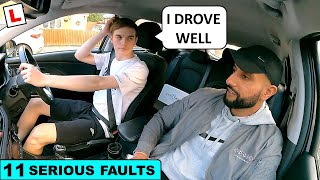 11 SERIOUS MISTAKES But Learner Thinks His Driving Was GOOD [upl. by Hailed201]