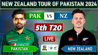 PAKISTAN vs NEW ZEALAND 5TH T20 MATCH Live SCORES  PAK VS NZ LIVE COMMENTARY [upl. by Hudson]