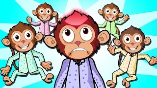 Five Little Monkeys Jumping On The Bed  Nursery Rhymes For Children  SRGMs [upl. by Aubry]