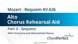 Mozarts Requiem Part 3  Sequenz  Alto Chorus Rehearsal Aid [upl. by Fitting35]