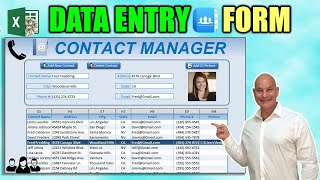 How To Create An Excel Data Entry Form WITHOUT A UserForm [upl. by Atalya]