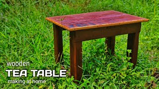 Make Your OWN Beautiful Wooden Tea Table at Home [upl. by Biamonte]