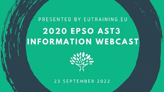 2022 AST3 EPSO Exams  Information Webcast [upl. by Clein]