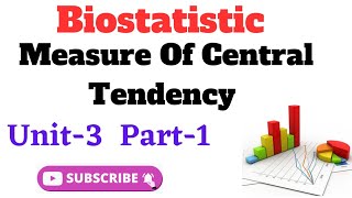 Measure Of Central Tendency  Biostatistics Lecture  MeanMedian and Mode  Unit3 Part1 [upl. by Anelrahs]