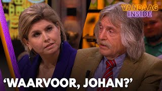 Angela de Jong trekt keutel over Johnny de Mol niet in ‘Waarvoor Johan’  VANDAAG INSIDE [upl. by Pinkham]