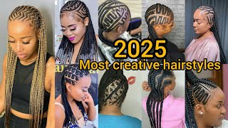 Most creative cornrows hairstyles every hair stylist must see  zigzag cornrows braids hairstyles [upl. by Richer]