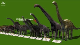 Dinosaur Size Comparison 3D  Smallest to Biggest [upl. by December947]