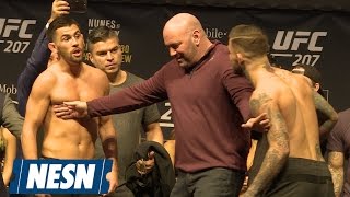 Cody Garbrandt Dominick Cruz Almost Come To Blows At WeighIns [upl. by Sikata136]