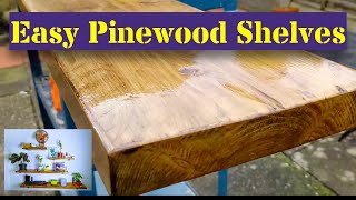 Staining Pine Wood Shelves  Scaffold boards  DIY [upl. by Esac]