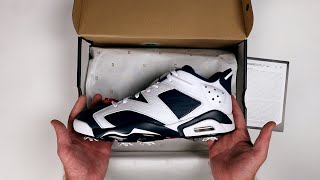 Nike Jordan 6 Retro Navy White Limited Edition Unboxing  GolfLockercom [upl. by Crandell]