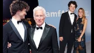 Richard Gere 75 looks dapper as he joins son Homer 24 and glamorous wife Alejandra Silva [upl. by Manup]