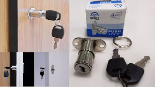 Wardrobe Sliding Door Center Push LockCenter Push Lock for Sliding Wardrobe DoorEbco Push Lock [upl. by Ardnazxela890]