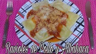 RAVIOLES DE POLLO Y ALBAHACA [upl. by Nosyaj]