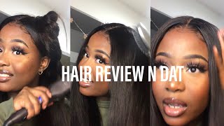 TINASHE HAIR Aliexpress Straight bundles and 5x5 Closure HAIR REVIEW  Simisimple [upl. by Mariko841]