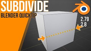 How to subdivide in Blender 28 amp 279  Tutorial  shortcuts [upl. by Htebaras849]