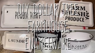 DIY Dollar Tree Farmhouse Enamelware 5 Ways [upl. by Asabi]