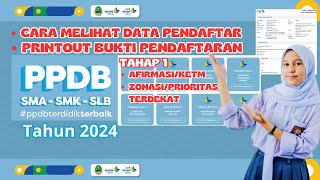 CARA CETAK TANDA BUKTI PENDAFTARAN PPDB JABAR 2024 [upl. by Seerdi81]