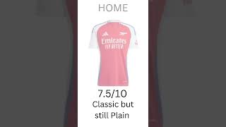 Arsenal 2425 Kit Rating premierleague arsenal footballshorts football [upl. by Nylyram]