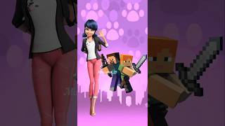 Miraculous Characters As Mine Craft shortsviralshortstrendingshortsyoutubeshortsmiraculous [upl. by Nilat414]