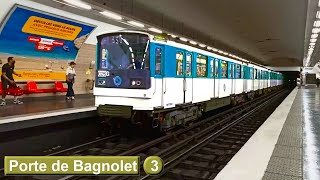 Porte de Bagnolet  Line 3  Paris métro  RATP MF67 [upl. by Jeannine135]