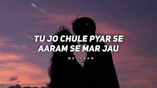 TU JO CHULE PYAR SE ARAM SE MAR JAU  SAIYAAN  MUSIC VIBES [upl. by Nickles]