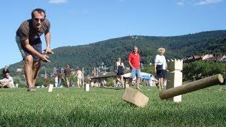 Best Outdoor Yard Game KUBB  Kubb Devils [upl. by Atterehs]