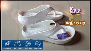 Slipover Men flip flops Unboxing and Review in Hindi [upl. by Ekralc]