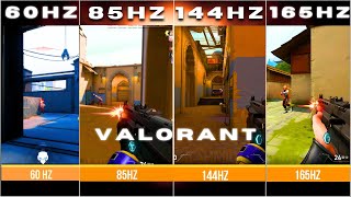 Valorant  60hz vs 85hz vs 144hz vs 165hz [upl. by Paulie]