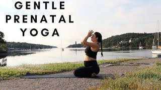 Prenatal Yoga for any trimester  Gentle Home Yoga [upl. by Rab]