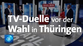 Vor Landtagswahl in Thüringen TVDuelle der Spitzenkandidaten [upl. by Enitsej911]